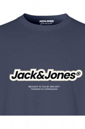 Tricou JACK &JONES Vesterbro Newton Brand - 12265740-Nightshadow BlueS [1]