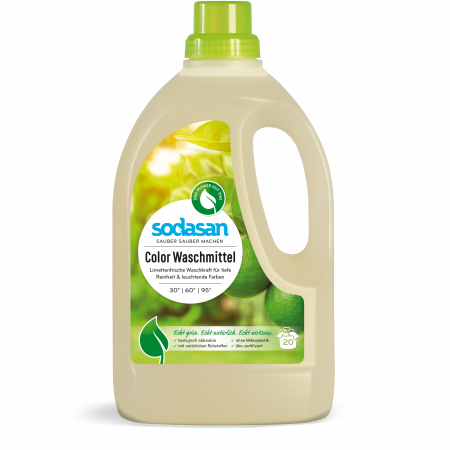 DETERGENŢI BIO - Detergent ecologic lichid de rufe color Lămâie verde Sodasan