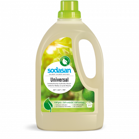 DETERGENŢI BIO - Detergent ecologic lichid de rufe universal, cu lime Sodasan