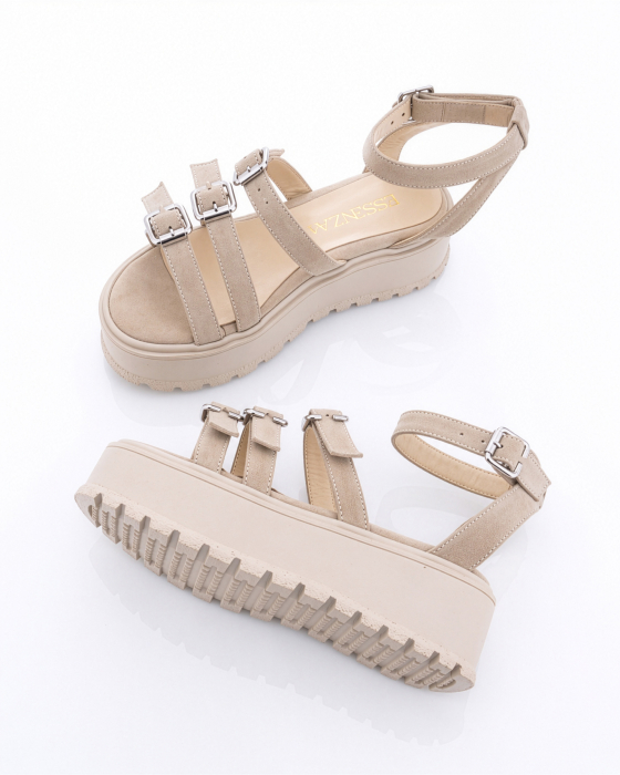 Sandale Athena Bej Velour [3]