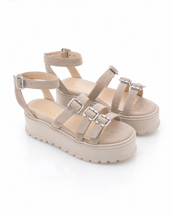 Sandale Athena Bej Velour [4]