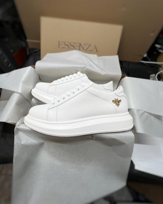 C127 sneakers pure white golde  bee edition [3]
