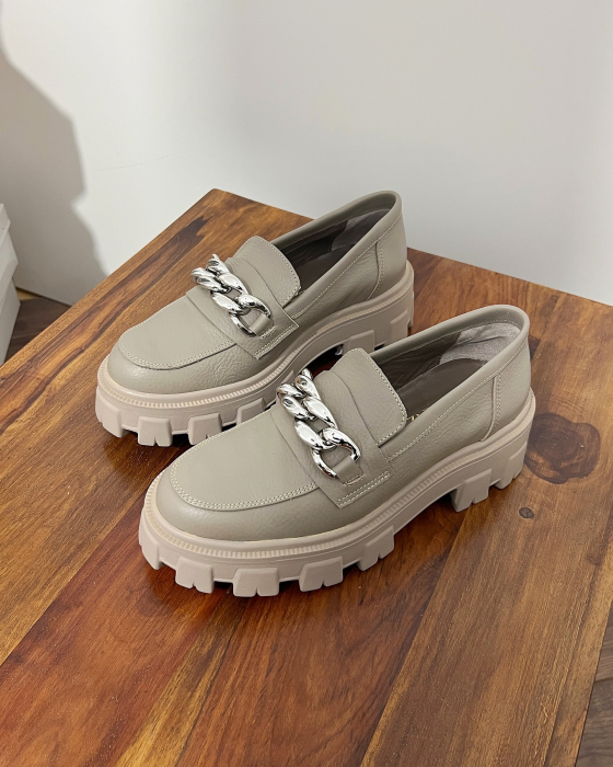 Pantofi Olivia Cappuccino Silver [1]