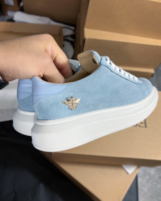 C127 sneakers baby blue suede golden bee [3]