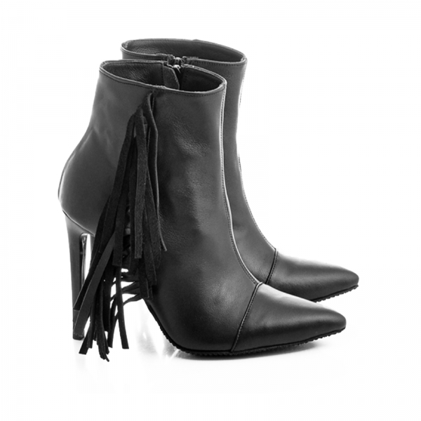 Botine Stiletto din piele neagra [2]