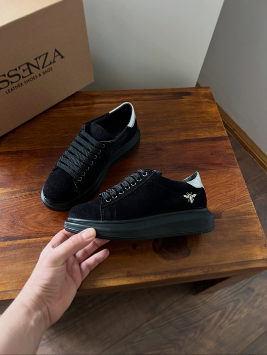 C127 sneakers Ultra Black&silver Bee [5]