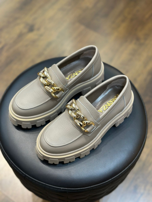 Pantofi Olivia Cappuccino Gold [2]