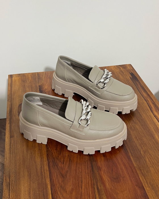 Pantofi Olivia Cappuccino Silver [4]