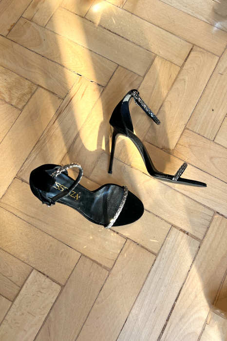 Sandale Cleo Velvet Dark  Crystal [5]