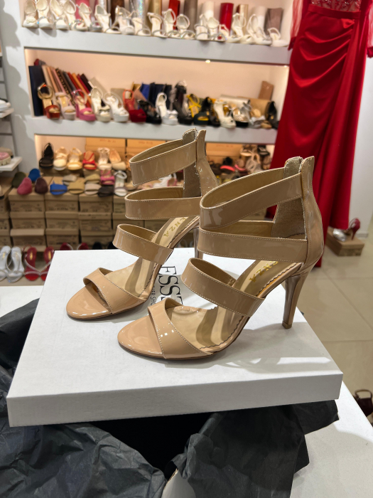 Sandale din piele roz-pal lacuita [3]