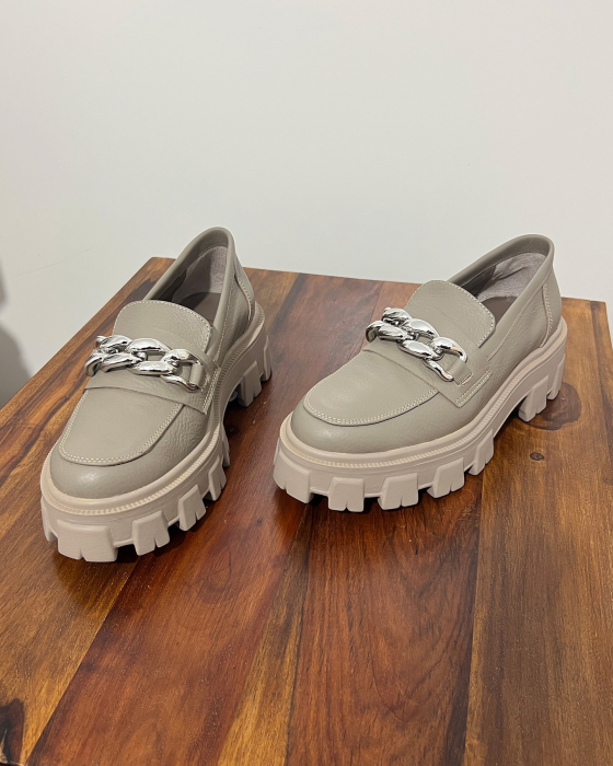 Pantofi Olivia Cappuccino Silver [5]