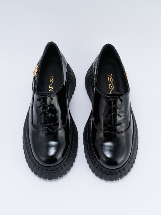Pantofi Chara C black patent golden bee [5]