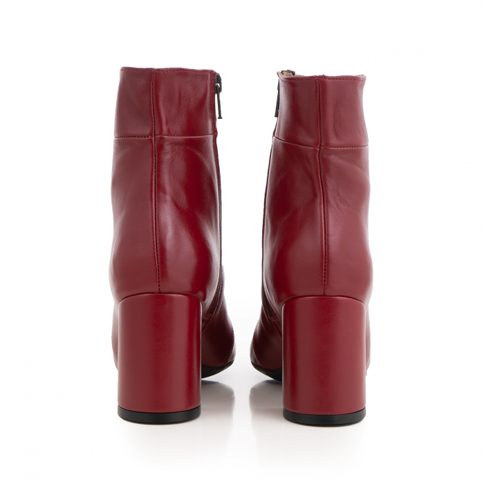 Botine din piele naturala visinie [4]
