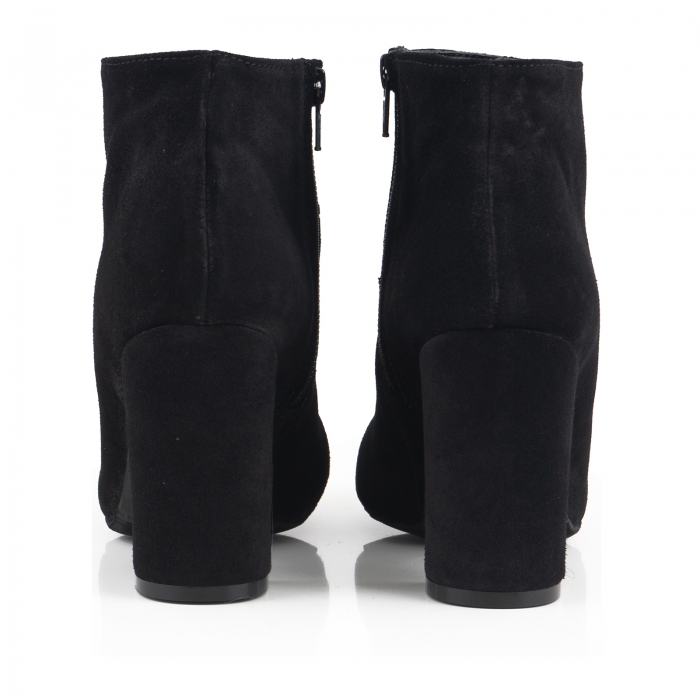 Botine scurte din piele intoarsa neagra [5]