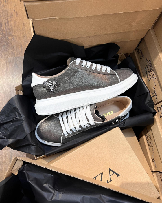 C127 sneakers Grey glitter bee premium edition [2]