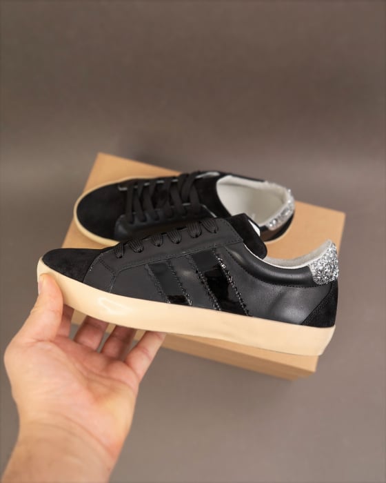 CA 1 DS  Black Glitter Sneakers [3]