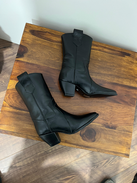 Ciocate tubulare din piele naturala neagra [4]