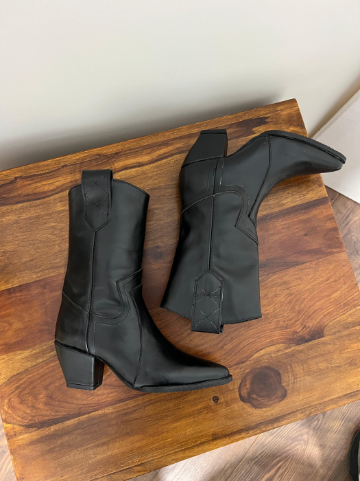 Ciocate tubulare din piele naturala neagra [3]