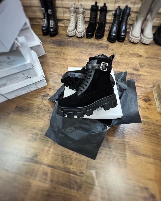 Ghete Isabel negru velur box [2]