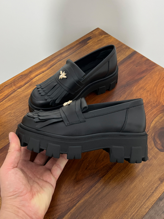 Pantofi Arya black gold bee [4]