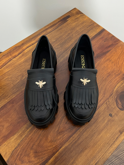 Pantofi Arya black gold bee [3]