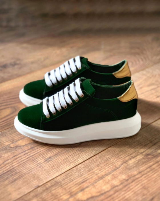 c127 Sneakers green velvet gold edition [2]