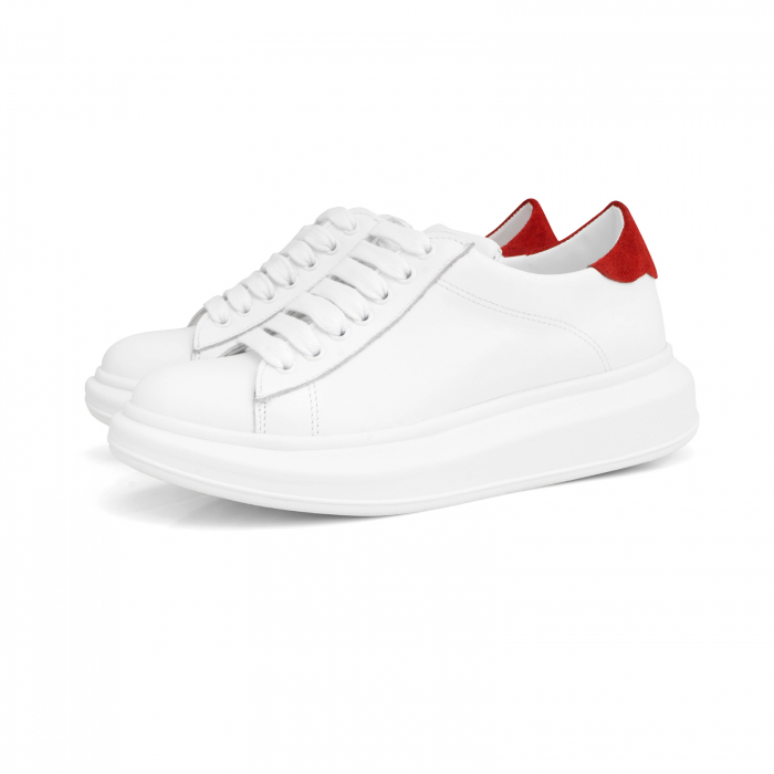 C127 sneakers white red suede [3]