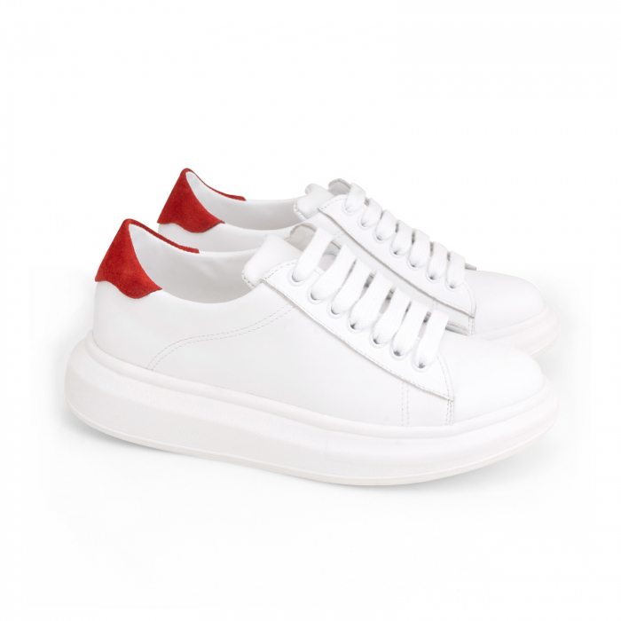 C127 sneakers white red suede [2]