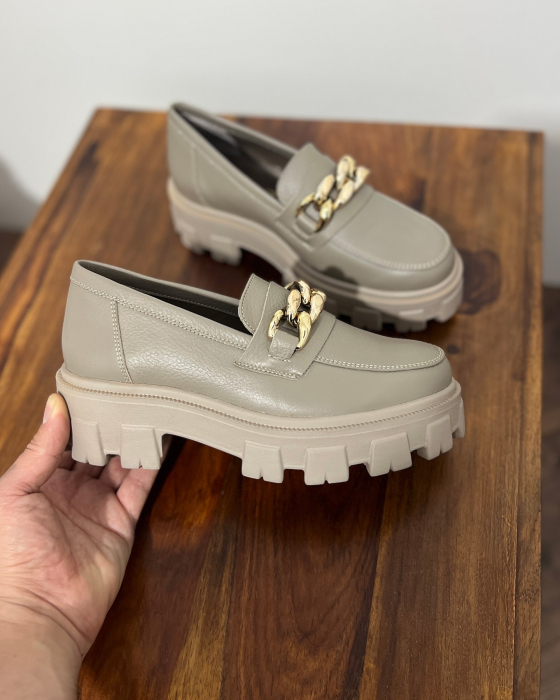 Pantofi Olivia Cappuccino Gold [4]