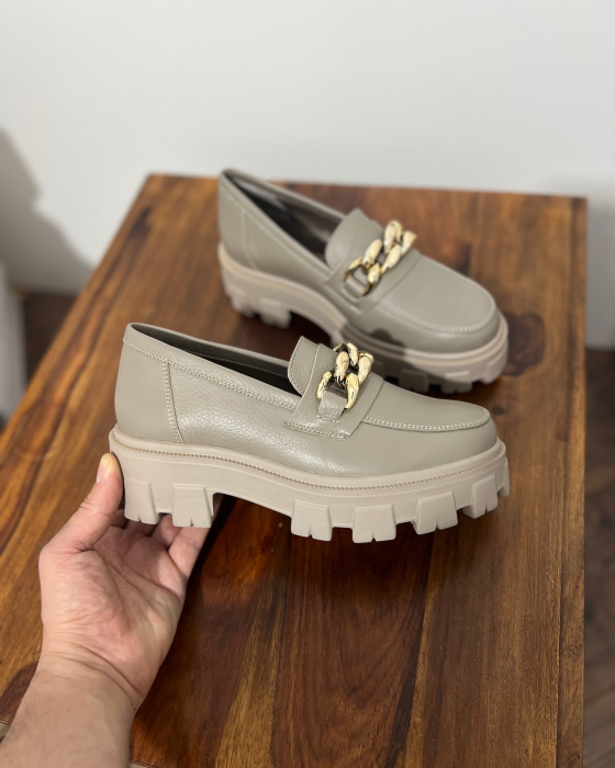 Pantofi Olivia Cappuccino Gold [6]