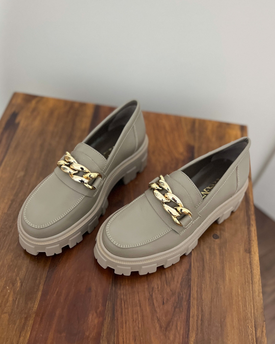 Pantofi Olivia Cappuccino Gold [5]