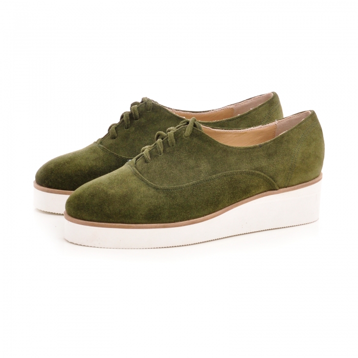 Pantofi oxford, din piele intoarsa vernil [2]