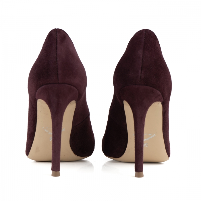 Pantofi Stiletto din piele intoarsa mov [4]
