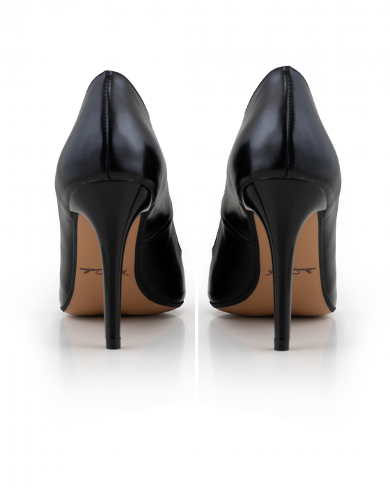 Pantofi Stiletto din piele naturala neagra [3]