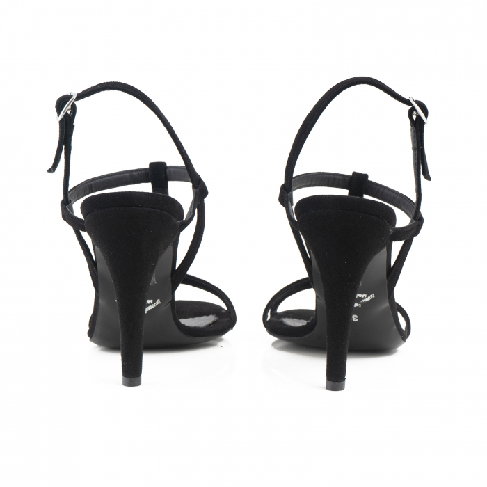Sandale din piele intoarsa neagra [4]