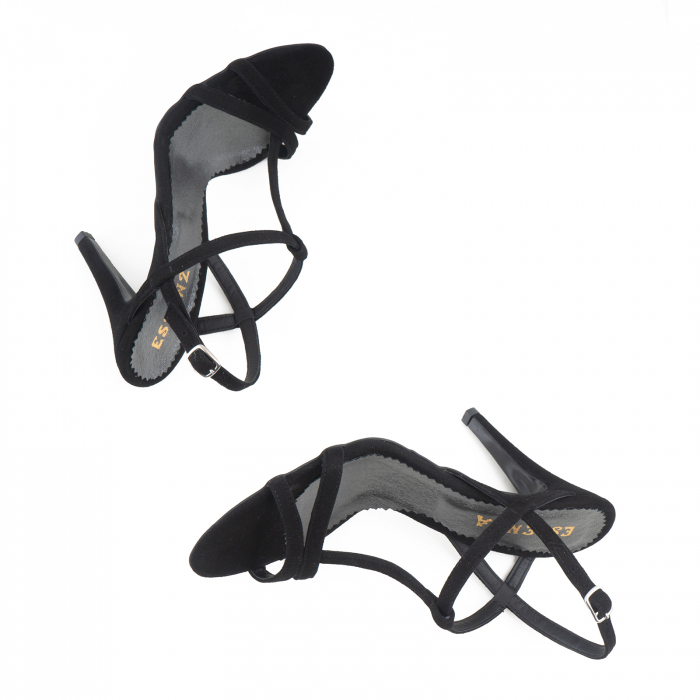 Sandale din piele intoarsa neagra [3]