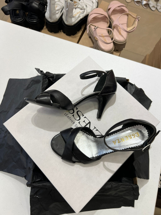Sandale din piele naturala neagra [2]
