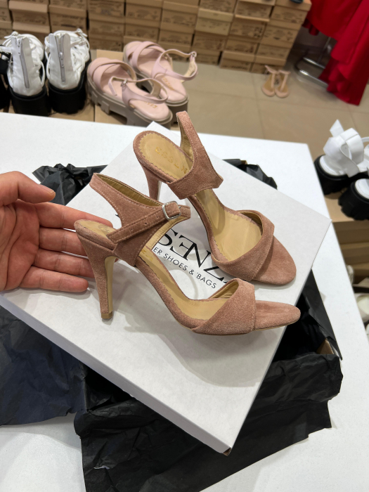 Sandale din piele naturala nude roze [3]