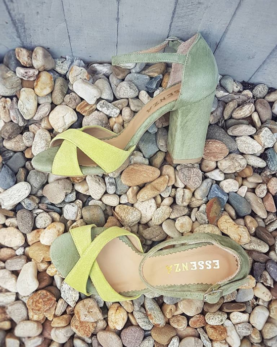Sandale kaki si galben lime [2]
