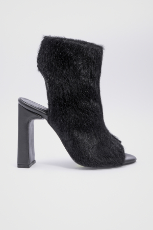Sandale - Ely Black Pony Hair Sandals