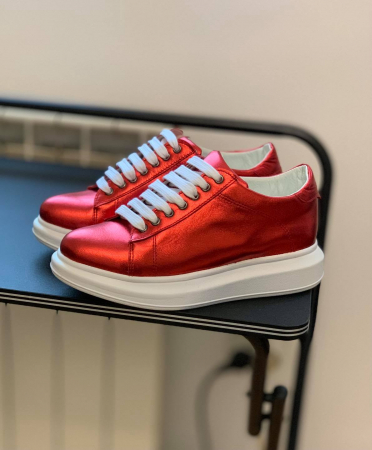 Sneakers - C127 sneakers metallic red