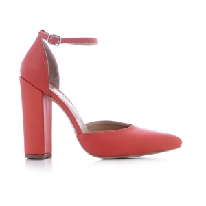 Pantofi - Pantofi din piele naturala de culoare somon