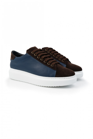 BARBATI - Santony blue and brown sneakers