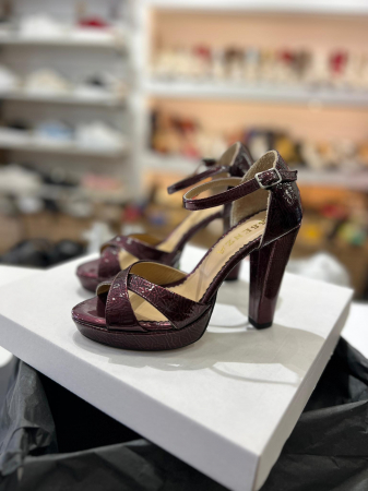 Sandale din piele lacuita visinie [3]