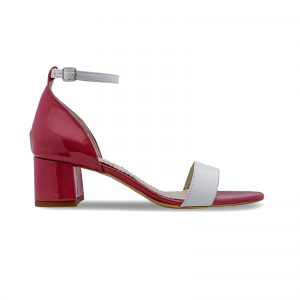 Sandale din piele lacuita alba si rosu visie [0]