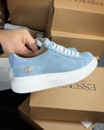 C127 sneakers baby blue suede golden bee [1]