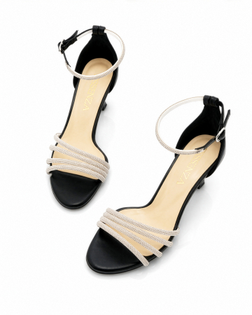 Sandale Gloria Negru Cristal 60mm [2]
