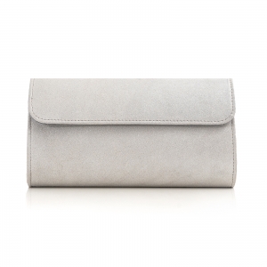 Plic - Poseta plic Ina, din piele piele alba cu aspect glitter