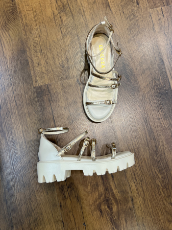 Sandale talpa chunky - Sandale Sarah bej auriu