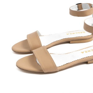 Sandale cu talpa joasa, din bej [3]